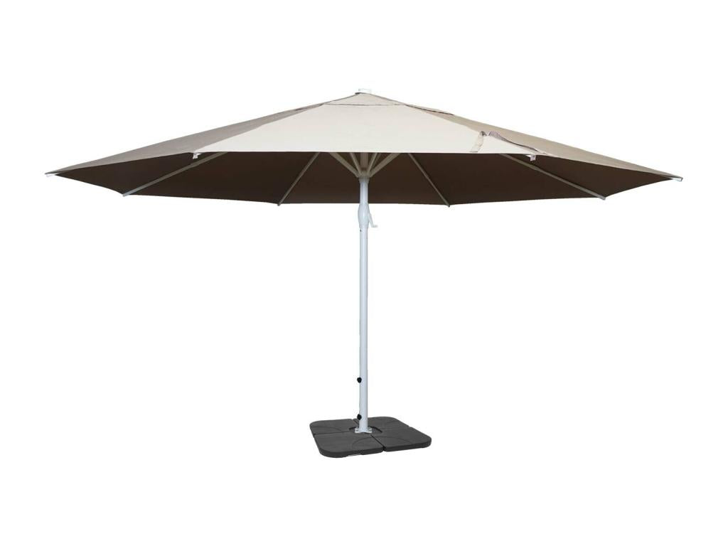 Parasol Chezlova II 5m crème-beige avec support YAWO13406