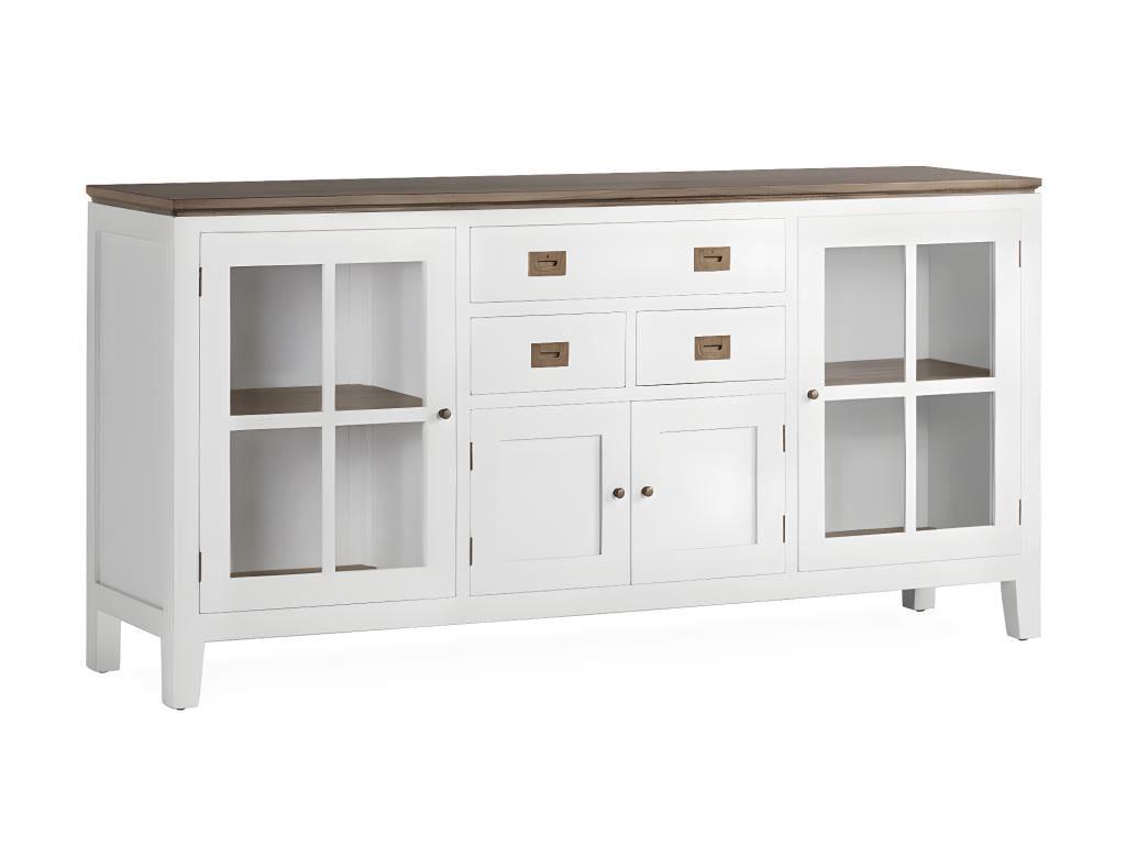Artigeo - Buffet en bois de Artigeo blanc et plateau marron L180 AWFO67863