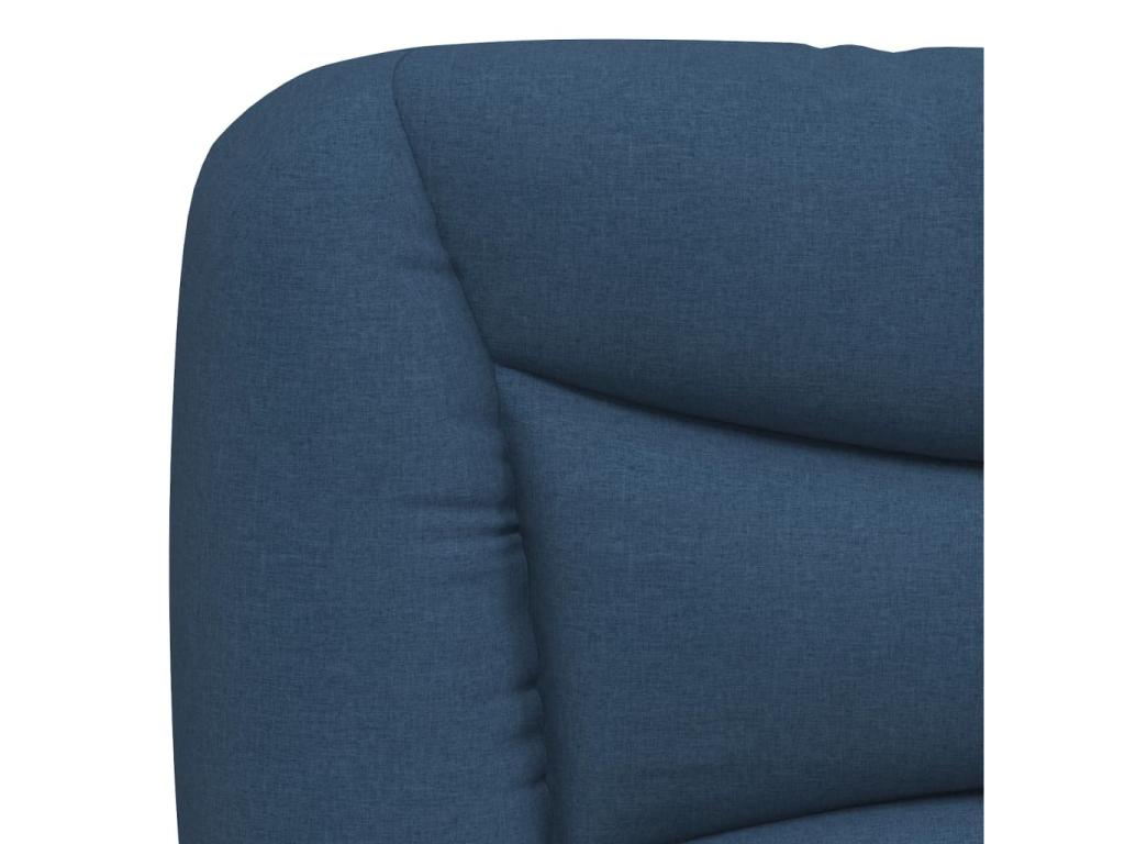 Tête de lit coussin bleu 90 cm tissu TTQT72836