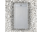 Receveur de douche 80x150 cm avec grille latérale Artigeo Slim gris Artigeo Ral 7035 en résine synthétique et poudre de marbre avec drain IGYH87768