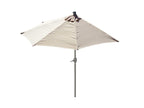 Demi-parasol aluminium Parla pour balcon ou terrasse IP 50 285cm - crème sans pied HCFM43823