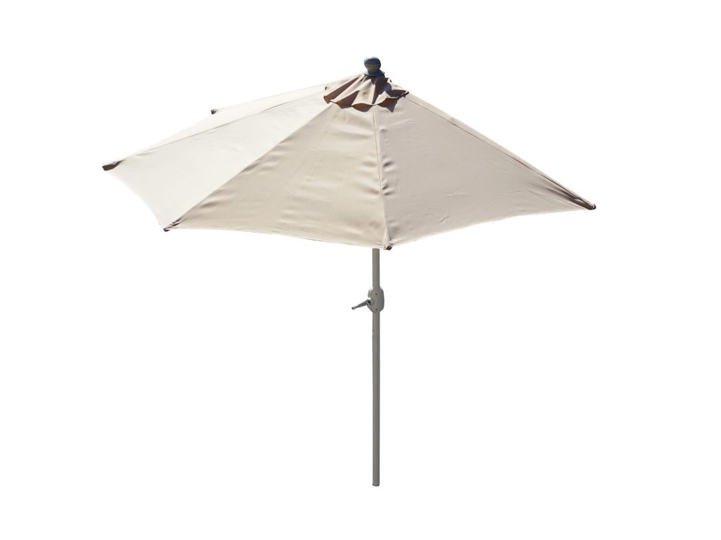 Demi-parasol aluminium Parla pour balcon ou terrasse IP 50 285cm - crème sans pied HCFM43823