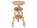 Tabouret rond pivotant en bois finition vernie 29x29x64 cm MEYM37717