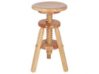 Tabouret rond pivotant en bois finition vernie 29x29x64 cm MEYM37717