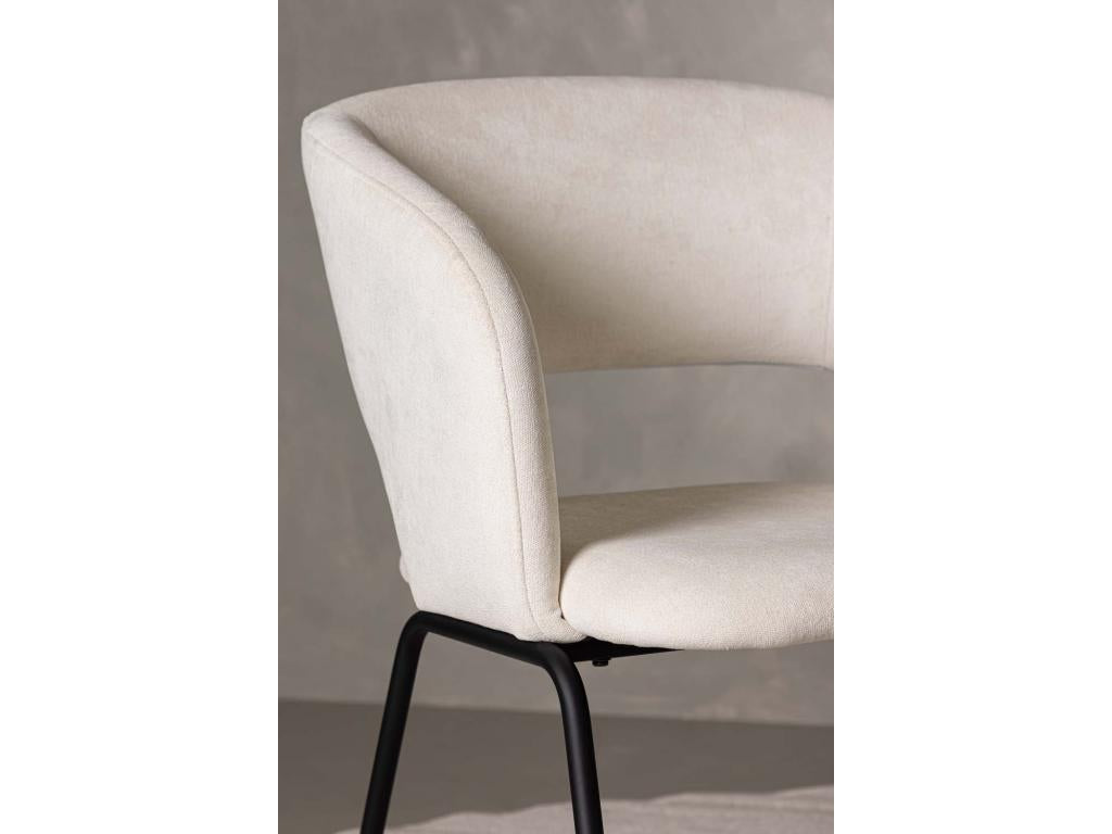 Chaise de salle à manger de jour avec accoudoirs offwhite ACUZ43995