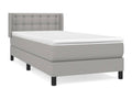 Lit à sommier tapissier avec matelas Gris clair 100x200cm Tissu NASZ15528