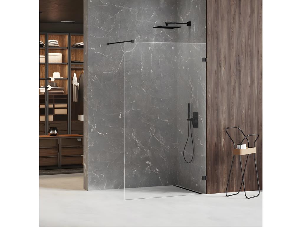 Paroi de douche à l'italienne noire 120 cm Cosymeub NOIR DYWX59276