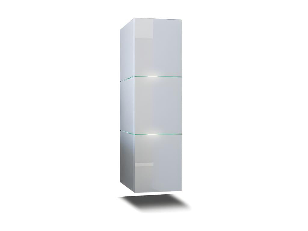 Ensemble meubles de salle de bain blanc collection Artigeo- 2 Colonnes meuble sous vasque vasque 80cm miroir siphon et leds. XNCU45789