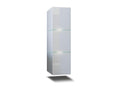 Ensemble meubles de salle de bain blanc collection Artigeo- 2 Colonnes meuble sous vasque vasque 80cm miroir siphon et leds. XNCU45789