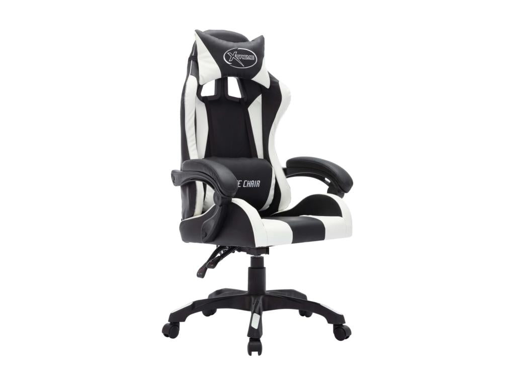 Chaise fauteuil siège pivotante cuir blanc 64x65x119 cm 02 0024197 YKKU64904