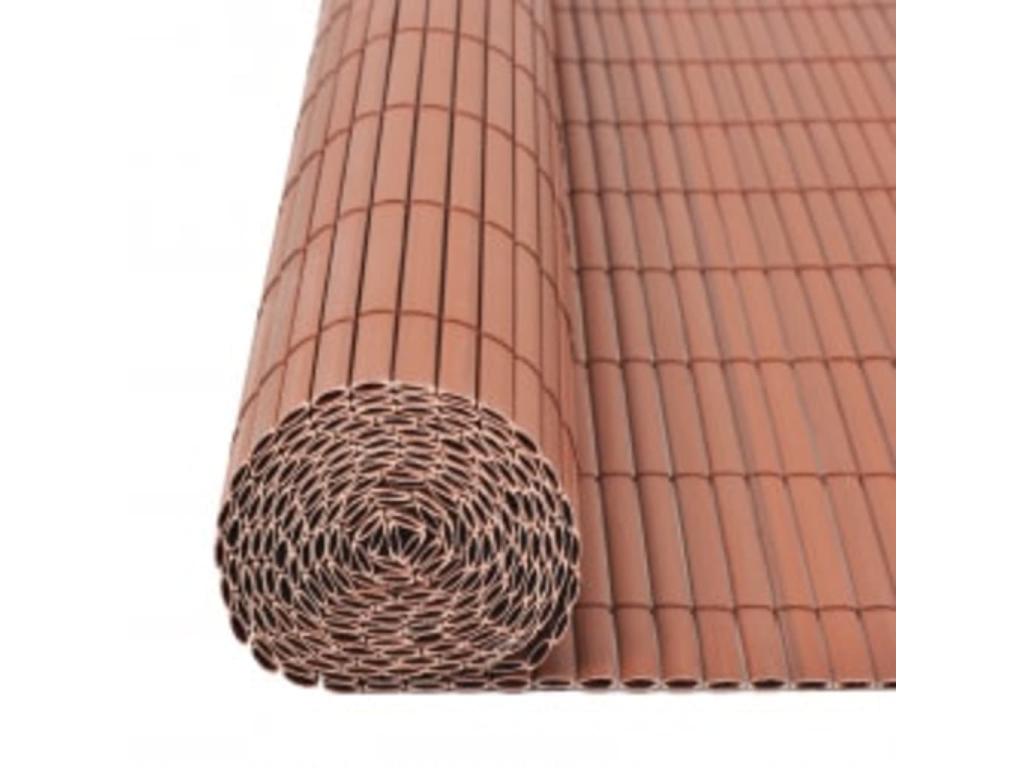 Clôture de jardin double face 110x500 Marron DIRZ54113