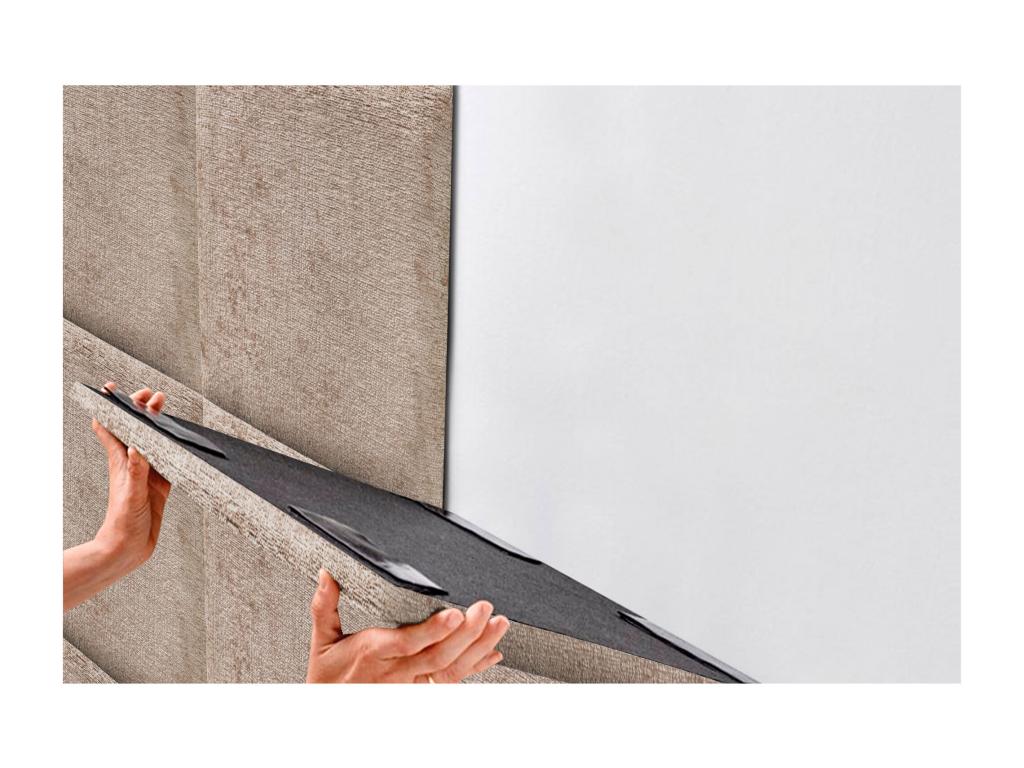 Artigeo Tête de Lit Rembourrée en Laine Écologique Composée de Panneaux Autocollants Interchangeables Chambre de Luxe Rembourrée marron clair 160 cm TSZX07263