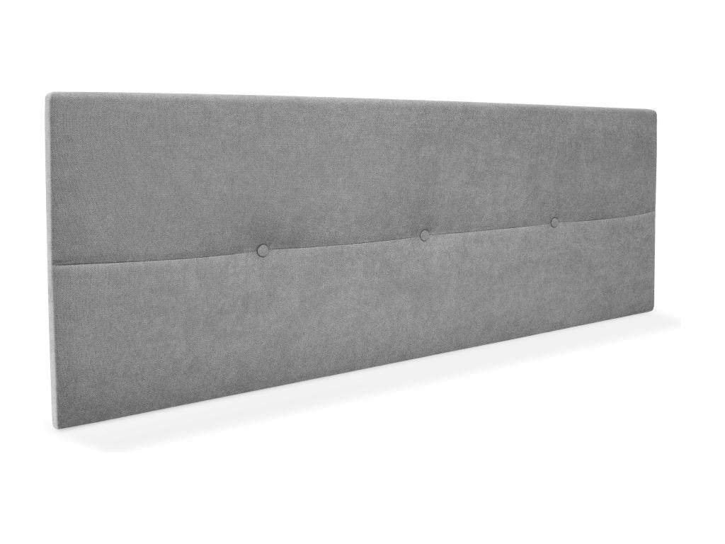 Artigeo Tête de lit en tissu Aqualine avec Boutons 150x50cm Lits 150 - Gris VIKI71144