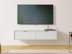 Meuble TV Cosymeub 100 Blanc 140x35x33cm OBQU23750