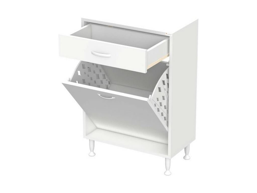 Meuble à Linge Aktif Blanc 65x32,5x88 cm Cosymeub XDAX81716