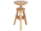 Tabouret rond pivotant en bois finition vernie 29x29x64 cm MEYM37717