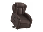 Fauteuil inclinable marron similicuir LNWP32509