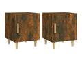 Tables de chevet 2 pcs Chêne fumé Bois d'ingénierie VAFX38207