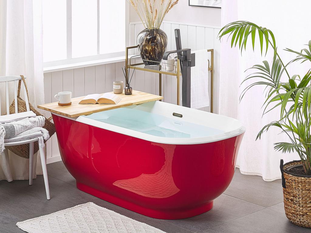 Baignoire îlot Artigeo 170 cm 77 cm Rouge NYGF54323