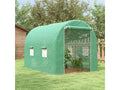 Serre de jardin tunnel surface sol 6 m² châssis tubulaire renforcé vert FTRB76748