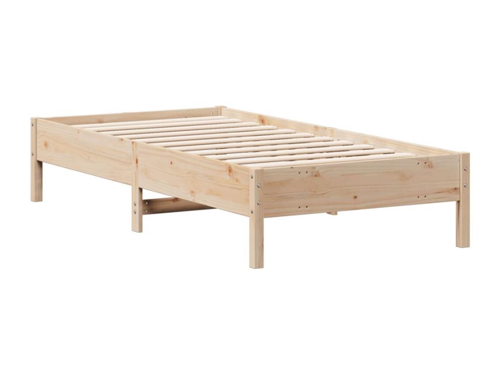 Cadre de lit sans matelas 90x190 cm bois de pin massif PNPK24882