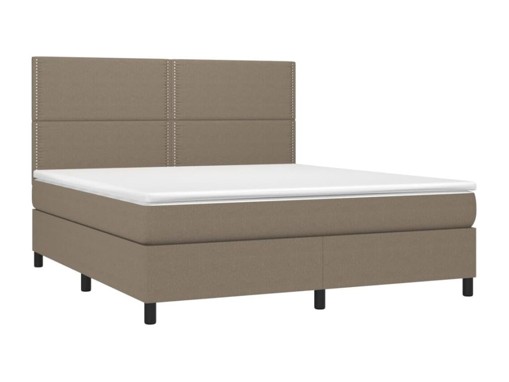 Sommier tapissier avec matelas et LED Artigeo 160x200 cm Tissu LJUJ78613