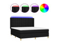 Sommier à Artigeo de lit matelas et LED Noir 160x200 Tissu MVGS71242