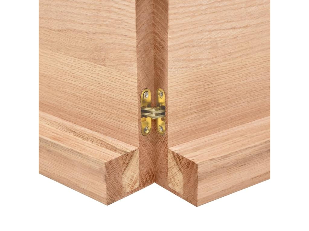 Etagère murale marron clair bois chêne massif traité XIKP68602