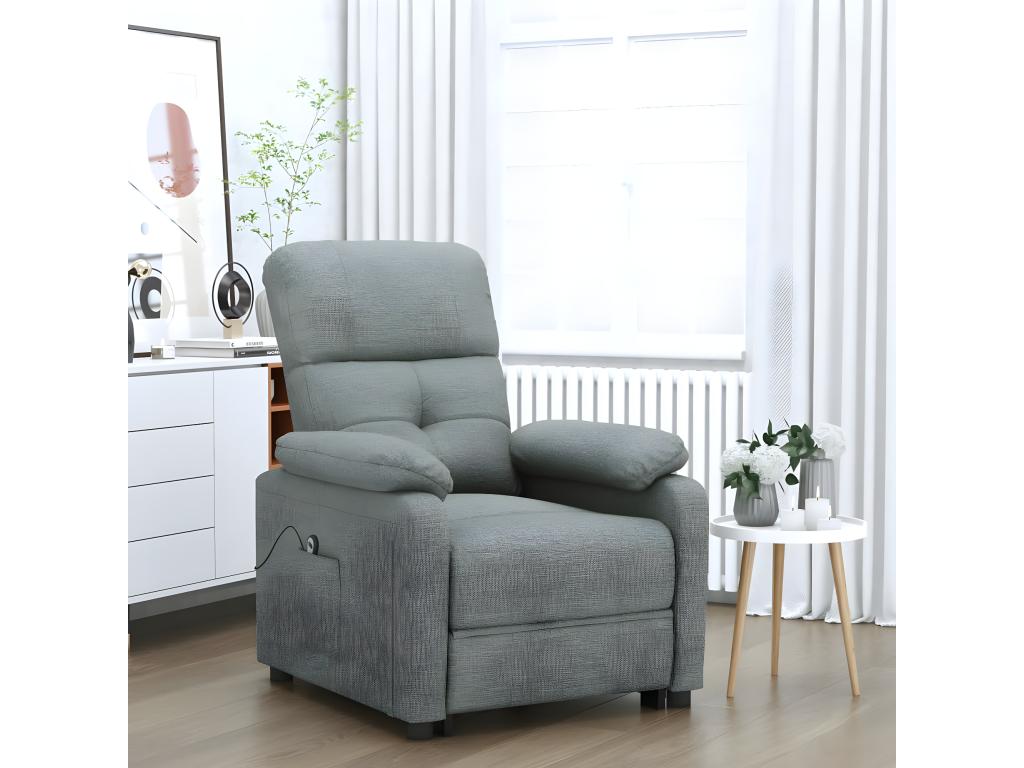 Fauteuil inclinable électrique Gris foncé Tissu VJTA22247
