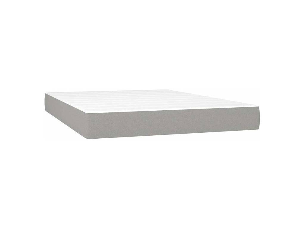 Sommier à Artigeo de lit avec matelas Gris clair 140x200 Tissu DLPD95150