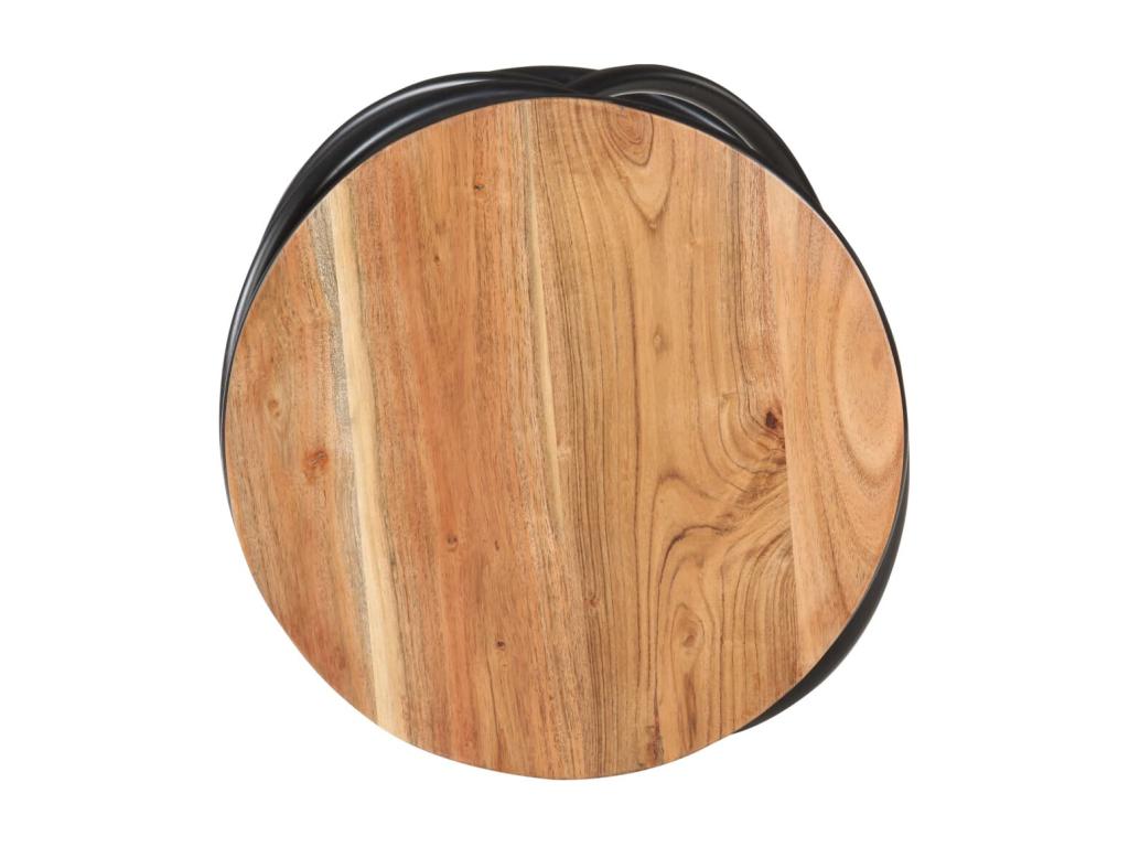 Table d'appoint 40x40x52 Bois d'Artigeo massif RVYK35273