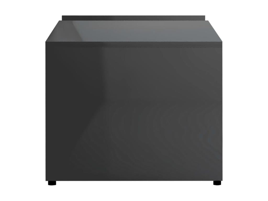 Table basse Gris brillant 90x45x35 cm Aggloméré MENK81953