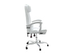 Chaise fauteuil siège pivotante cuir blanc 63x56x122 cm 02 0024233 HFHG18875