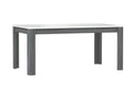 Table extensible 160 à 206 cm blanc laqué décor bois gris - Cosymeub KHOT34204