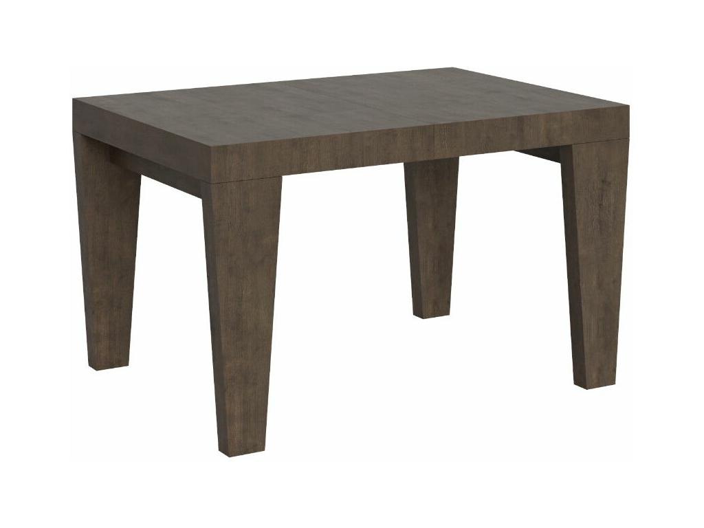 Table à manger extensible en bois pieds en V Cosymeub-Couleur Marron-Pied et support sur Cosymeub-2 rallonges fines-Largeur extensible 140 à 244cm DCZE86713