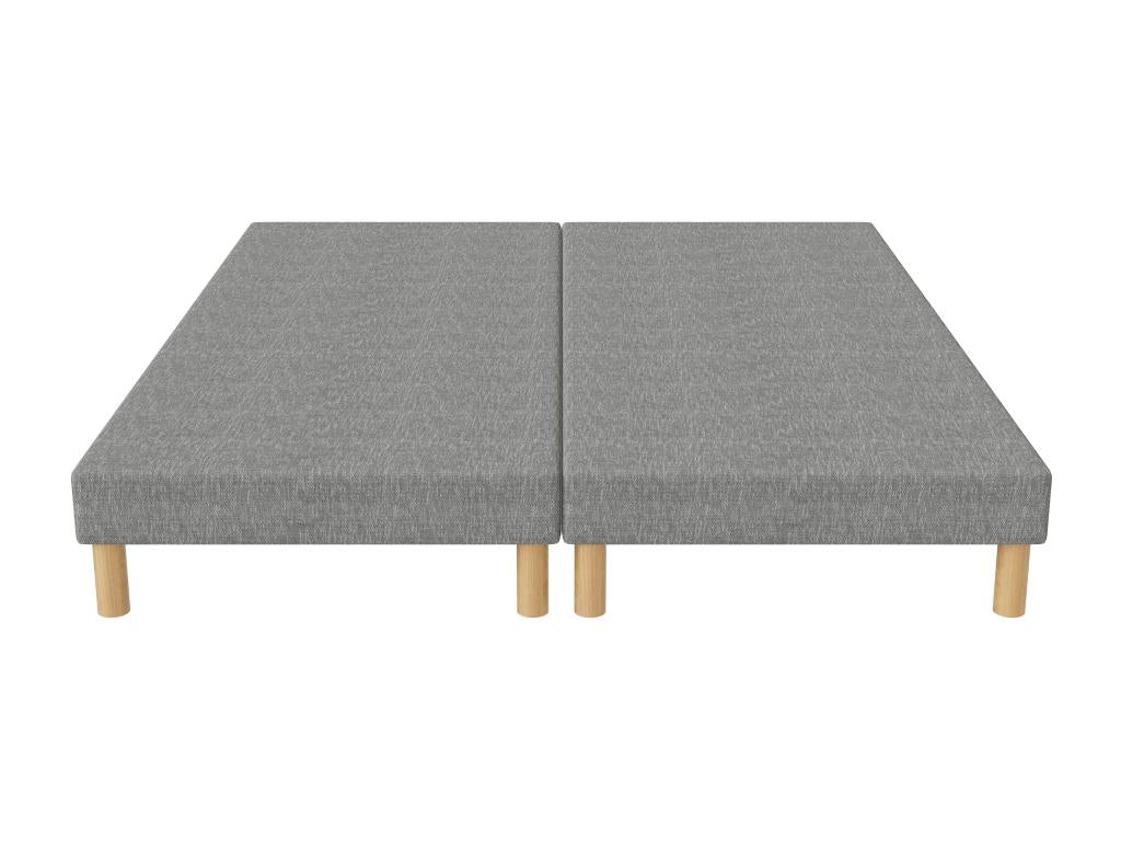 Sommier tapissier gris 200x200 2x100x200 jeu de pied offert PNFK06627
