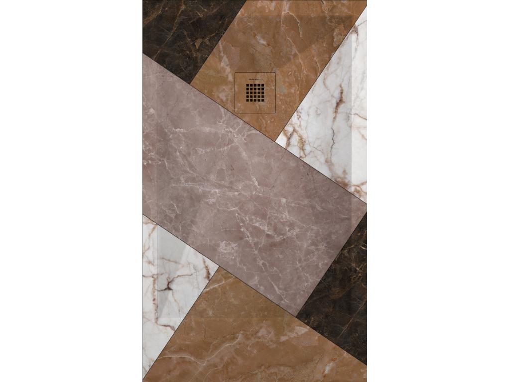 Récepteur de douche 02 Couleur Mosaïque finition Lisse Artigeo grille de couleur 3D - 120x70 cm DFBX26204