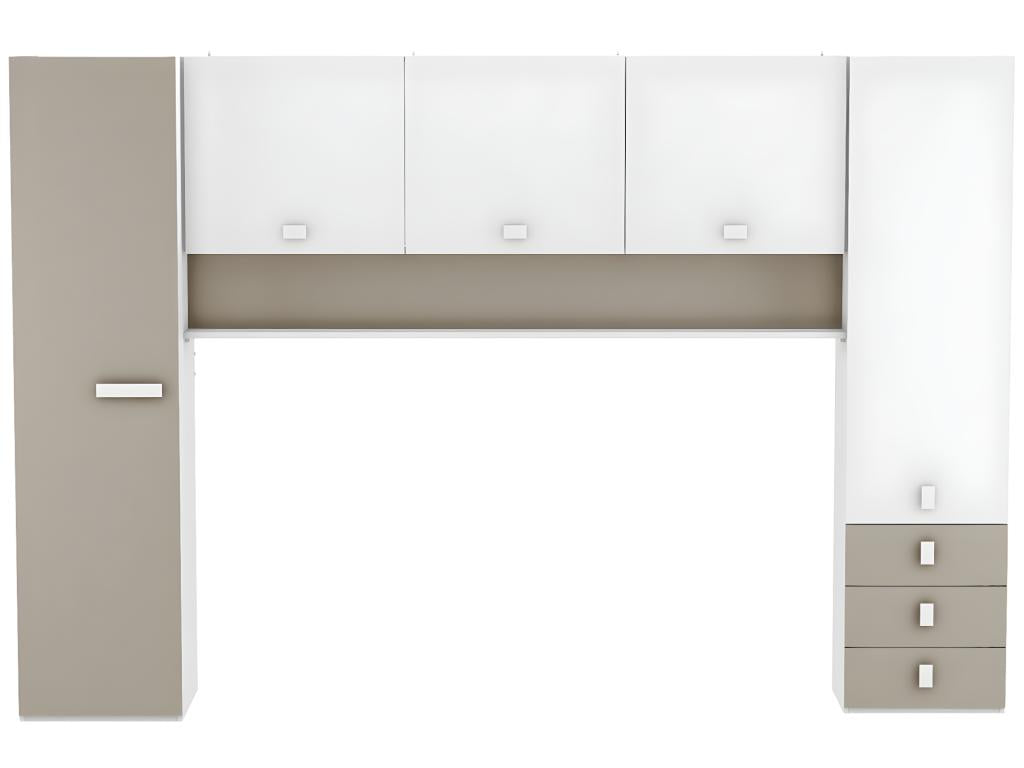 Pont de rangement / Meuble de rangement pour lit enfant - 304x203x53.5 cm SARH38662