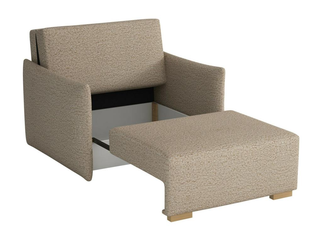 Fauteuil Cosymeub 222 Brun clair 85x100x98cm Tapisserie Pieds Bois QXOV28791