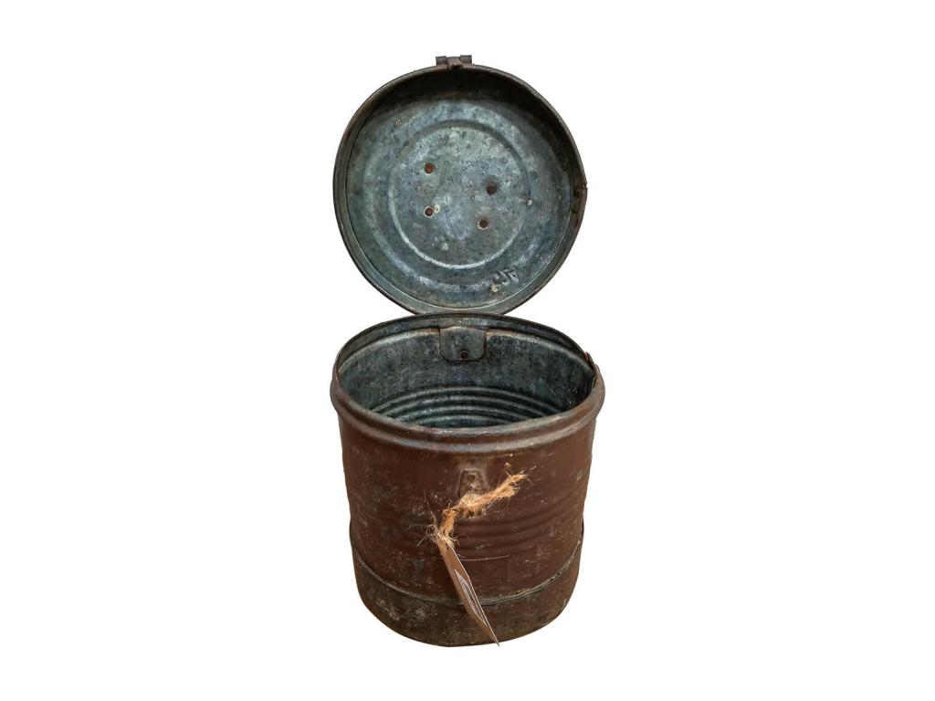 Bidon en métal marron 20x20x23h MUKI71515