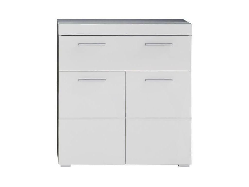 Meuble bas - Mélaminé - Blanc - 73 - 79 - 31 cm FOLS32548