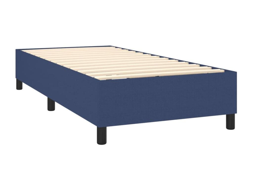 Lit à sommier tapissier avec matelas Bleu 90x200 cm Tissu XVCU42275