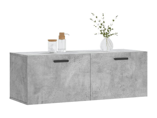 Armoire murale gris béton 100x36.5x35 bois d'ingénierie JQNZ38772