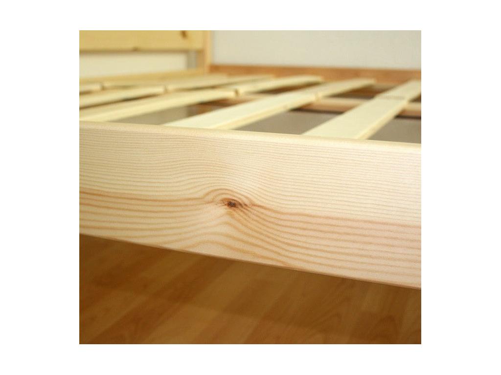 Lit adulte 2 personnes bois marron 146x206x33 cm lit06021 IQLV99745