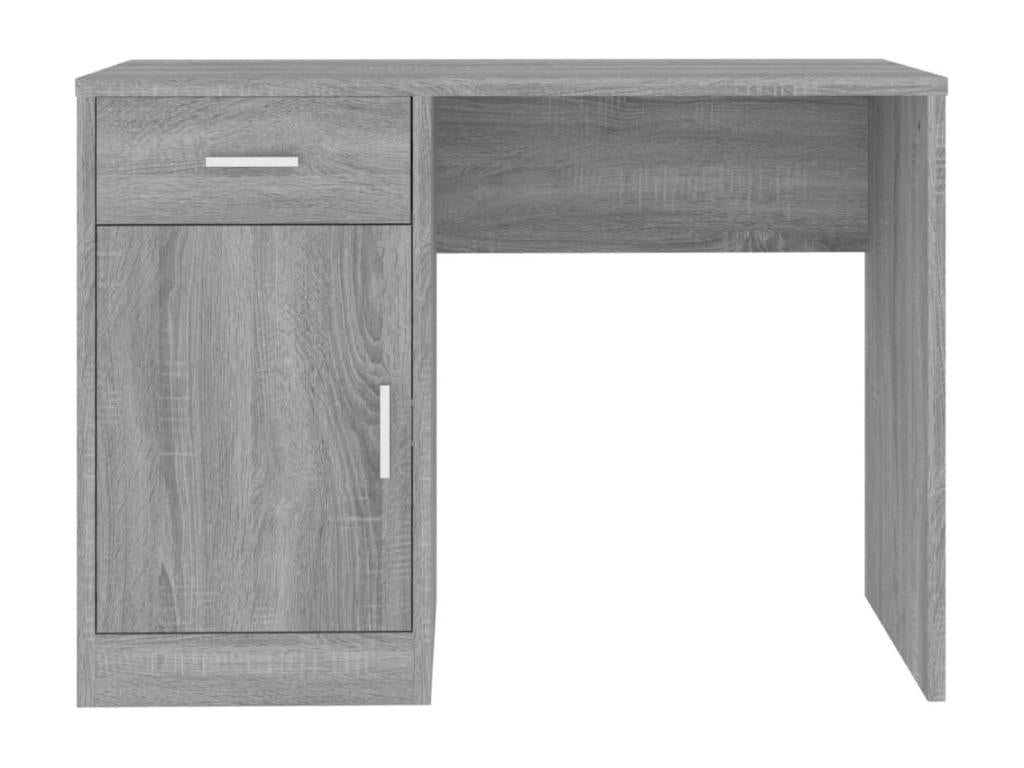 Bureau avec tiroir et armoire Artigeo gris 100x40x73 cm GTAF19383