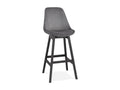 Tabouret de Bar en Velours Cosymeub 113cm Gris / Noir VPSP80822
