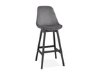Tabouret de Bar en Velours Cosymeub 113cm Gris / Noir VPSP80822