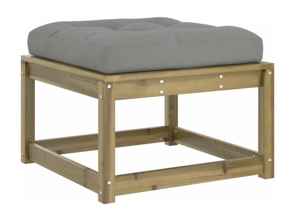 Salon de jardin 5 pièces avec coussins bois de pin imprégné MPNX85092