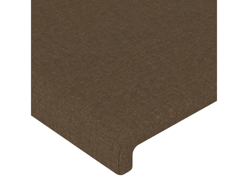 Tête de lit 2 pièces Marron foncé 72x5x78/88 cm Tissu SQLM19993