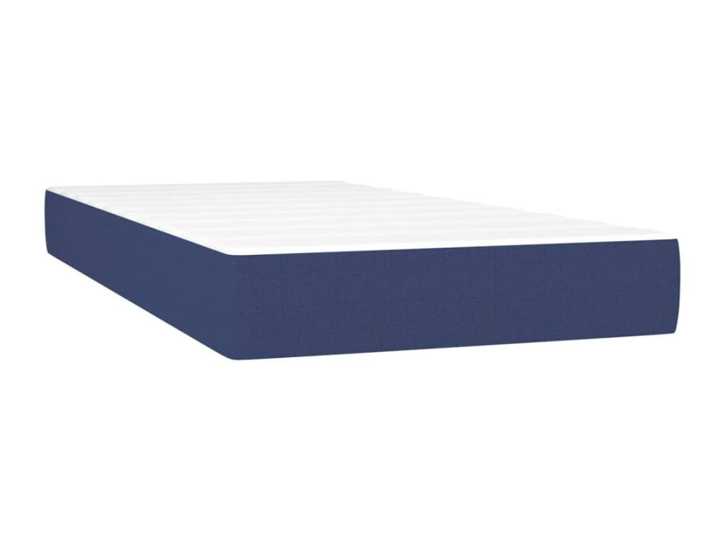 Lit à sommier tapissier avec matelas Bleu 90x200 cm Tissu XVCU42275
